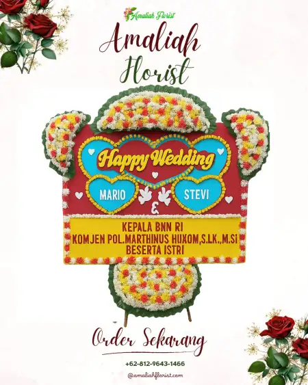 Papan Bunga Pernikahan Grawan